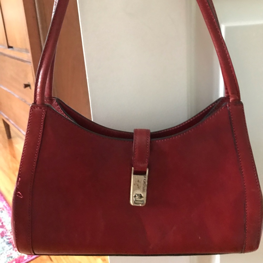 Red leather fossil bag ❣️